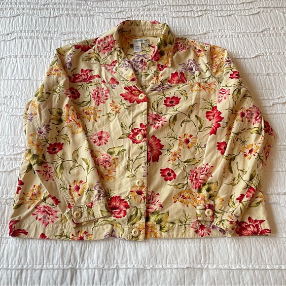 Coldwater Creek Floral Print Lightweight Jacket - Picture 2 of 8